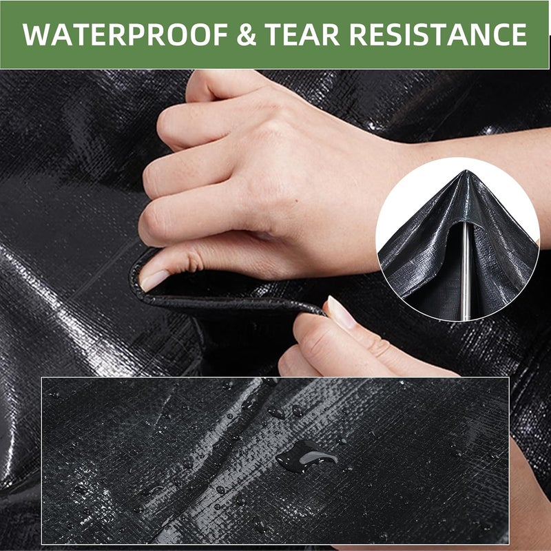 ANHAN 8x12ft Pond Liners,28MIL HDPE Fish Pond Liner,Reinforced Koi Pond Liners for Outdoor Ponds, Water Gardens, Waterfall,Fountain - Image 2